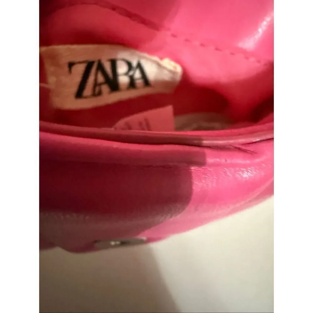 Zara Girls Going Out Vegan Leather Quilted Puffer Sling Bag Pink Small